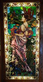 The Four Seasons Series is a series of four stained glass panels, each approximately 45 inches by 99 3/4 inches.